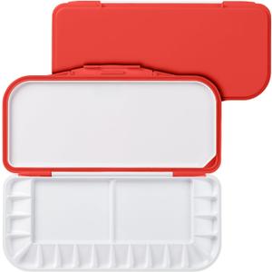 Mr. Pen- Airtight Watercolor Palette with Lid, 18 Wells & 2 Mixing Areas, Lightweight Sealing Paint Palette for Travel, Painting, Watercolor Mixing, Art Class and Studio Use (Red)