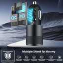 2 x Apple MFi CertifiediPhone 16 Car Charger, Rombica 52.5W PD/QC Car Power Cigarette Lighter Adapter USB C Fast Charging with Type-C Braided Cord for iPhone 16/16 Pro Max/15/15 Pro/Galaxy S25/S24/Pixel