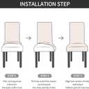 Gibelle Dining Room Chair Covers Set of 12, Stretch Parsons Chair Slipcovers Universal Removable Washable Chair Seat Covers Protector for Dining Room, Kitchen, Hotel and Party, Purple Cubes