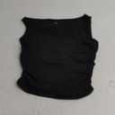 Trendy Queen Womens Summer Off The Shoulder Tops Going Out T Shirts Crop Tank Top Fashion Clothes Spring Outfits 2025 (Small, Black)