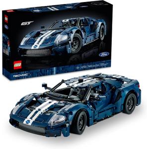 LEGO Technic 2022 Ford GT Building Set for Adults - Collectible Kit W/Authentic Features, Ages 18+ - 1:12 Scale - Gifts for Men & Women - Display as Bedroom or Home Decor - 42154