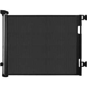 Retractable Baby Gate for Stairs 33 Height, Expands up to 55 Width Safety Gate for Infants, Toddlers, Dogs & Pets Easy Install, Secure Closure, Black Mesh Design for Indoor & Outdoor Use