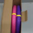 Fun Bouncy Paddle & Stringy Ball Toss & Catch Game - Easy to Use for Kids All Ages - Soft Foam Design for Safe Play Indoors or Outdoors - Also Works as Flying Disc - Great Gift Idea for Boys & Girls (Pink & Purple)