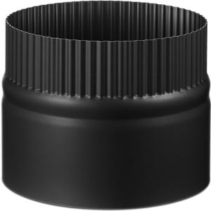 LEIFIDE 1 Pcs 6"x 4.72" Stove Collar Adapter Stove Adapter for 6" Diameter Black Single Wall Pipe