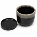 6 Inch Ceramic Planter with Drainage Hole,Saucer for Plants, Indoor-Outdoor Round Succulent Orchid Flower Pot- Cement Paint