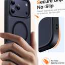 2 x Magnetic for iPhone 17 Pro Case,[Anti-Slip][Compatible with MagSafe][Military Grade Drop Protection] Shockproof Protective Translucent Matte Phone Case for iPhone 17 Pro Case,Black