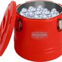 30L Commercial Insulated Food Carrier - Stainless Steel Soup Container for Hot & Cold Food - Ideal for Restaurants, Parties, Picnics, and Outdoor Events - Durable with Lid (Red)
