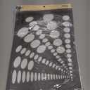 Pickett Combination Ellipse Master Template, 15 Degree, 30 Degree, 45 Degree and 60 Degree Projections, Gray (1269I)