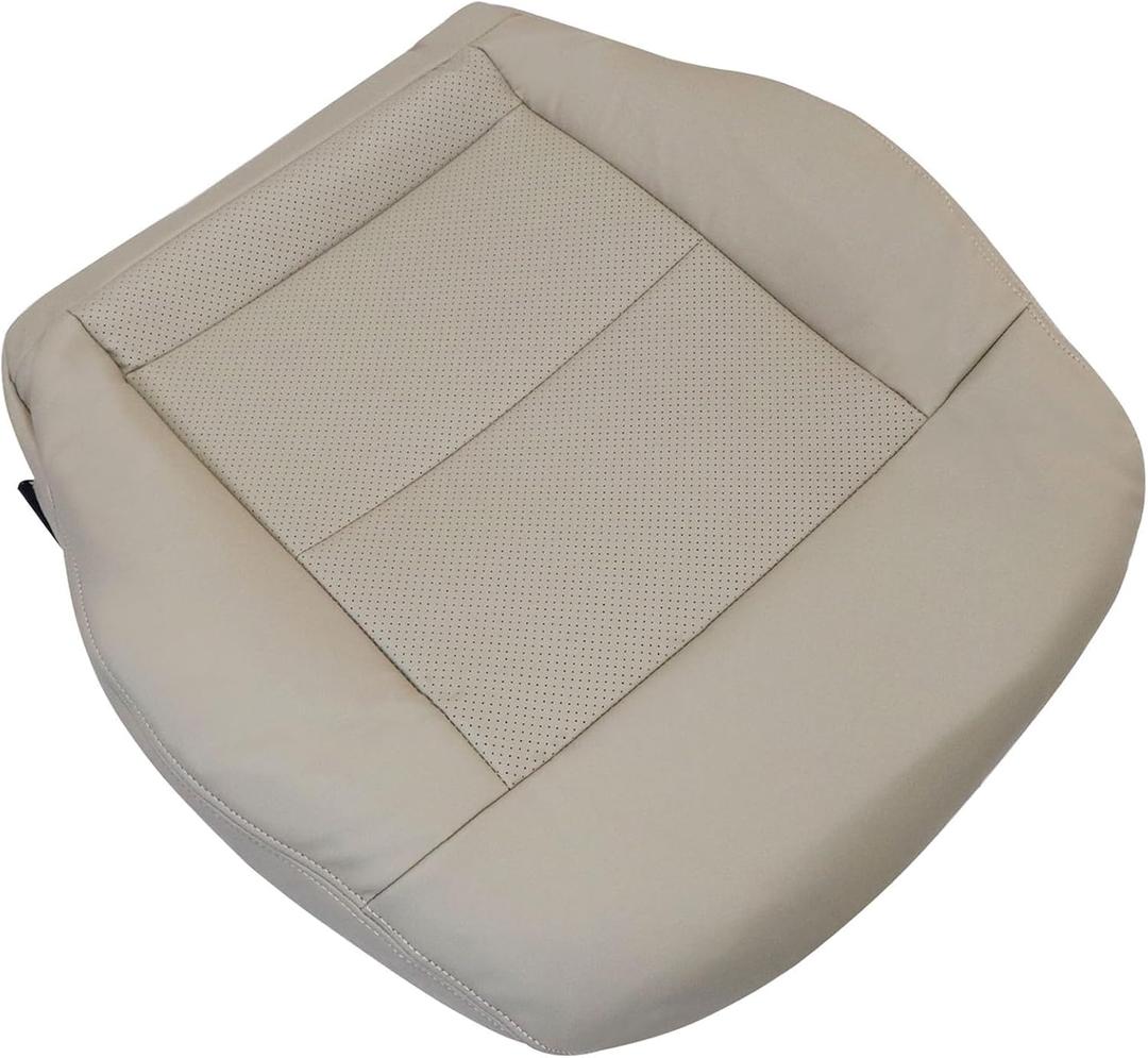 FZJDSD Tan Driver Side Bottom Microfiber Leather Seat Cover Compatible with Mercedes Benz E200 E250 E300 E350 2010 2011 2012 2013 2014 2015 2016