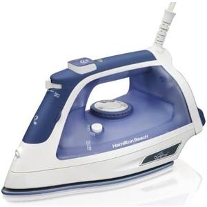 Hamilton Beach Steam Iron with 3-Way Auto Shutoff & Durathon Soleplate (19800),Blue and White,Full Size