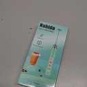 Nahida Baby Blue Milk Frother Wand for Coffee, Frother Handheld Rechargeable Electric Whisk with 3 Heads 3 Speeds Drink Mixer Coffee Frother Foam Maker For Latte, Cappuccino, Hot Chocolate, Egg