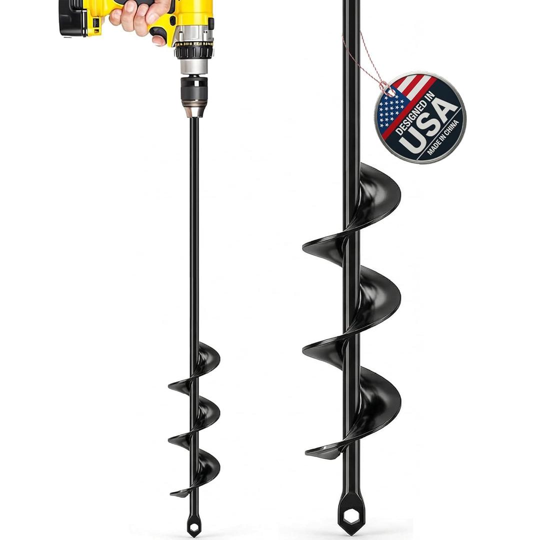 Sproot Garden Auger Drill Bit for Planting 1.6x16.5 Inch - Umbrellas and Fences Auger Post Hole Digger for Gardening and Spiral Bulb Planter Tool 3/8 Inch Hex Drive Compatible