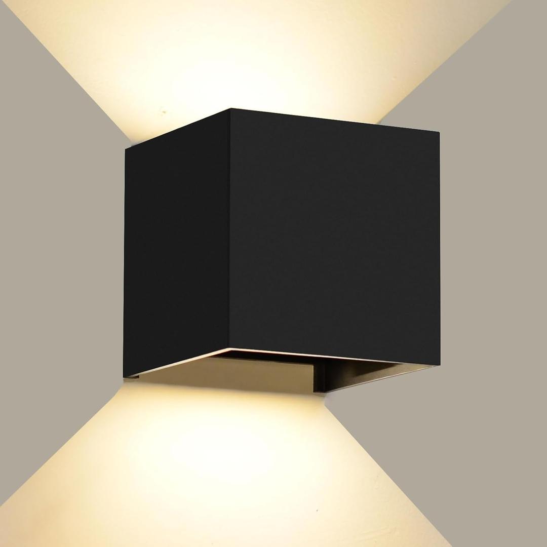 Outdoor Wall Lights,Wall Sconces,Upgraded 10W Modern Waterproof Exterior Wall Lamps for Bedroom,Living Room,Porch,Home Patio Decor,LED Porch Lights Modern Outdoor Sconce Lighting Fixtures