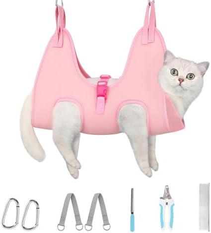 Supet Dog Grooming Hammock, Helpful Hammock for Nail Trim, Restraint Sling for Nail Clipping, Cat Grooming Hammock for Dog Pet to Nail Trimming, XS