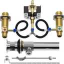 Upgraded Rough-In Valve with Drain Assembly,Compatible with Moen Widespread Bathroom Sink Faucets, Featuring, 1/2-Inch IPS Connections, S9000 Series, Brass ConstructionUpgraded version