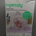 Ingenuity SimpleComfort Compact Baby Swing, Rotating Seat Swings in 3 Directions, 6 Speeds, 8 Melodies & 3 Nature Sounds, Ages 0-9 Months, Up to 20 Pounds - Pink