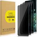 3 Pack Privacy Screen Protector for OnePlus 10T [Anti-Spy Tempered Glass], Ultra HD, Anti-Scratch, Bubble-Free, Easy Install 9H Protective Glass for OnePlus 10T