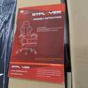 GTPLAYER Gaming Chair, Computer Chair with Footrest and Lumbar Support, Height Adjustable Game Chair with 360-Swivel Seat and Headrest and for Office or Gaming (Fabric, Black White)