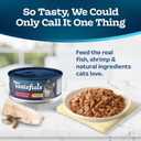Blue Buffalo Tastefuls Flaked Wet Cat Food, Made with Natural Ingredients, Fish and Shrimp Entrée in Gravy, 5.5-oz Cans (24 Count) (EXP 10/20/28)