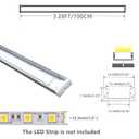 THMOOTHER Clear LED Strip U Channel 10-Pack 3.28FT,17X7.5MM Surface Mounted Tape Light Aluminum Track with Transparent Cover Cabinet,Stairs,Counter,Wall Flush Installed Low Profile (10, 3.28FT)