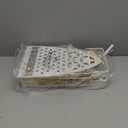 Farmhouse Ironing Board Hanger Wall Mount or Over the Door - Universal Laundry Room Ironing Board Holder Caddy with Iron Holder Shelf - Adjustable Hooks to Hold Ironing Boards Large & Small - White