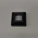 Post Cover Plate for 2" Floor Flange, Flange Base Shoe for Railings, Post Skirt Cover, one-Piece, Black