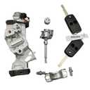 Ignition Switch Door Lock Cylinder Keys Full Set for Honda CRV 2012 2013 2014 2015 2016 Left Door Lock Cylinder Steering Starter Housing Fuel Cap 3-Button Key Shell Without Transponder 46 Chip