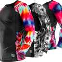 Sanabul Funk Strike Long Sleeve Compression Training Rash Guard for MMA BJJ Wrestling (XX-Large, Classic Swirl)