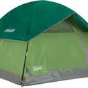 Coleman Sundome Camping Tent with Rainfly, 2/3/4/6 Person Tent Sets Up in 10 Mins, Weatherproof Shelter for Camping, Festivals, Backyard, Sleepovers, & More (PFAS-Free, Spruce Green)