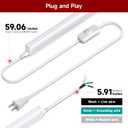 LED Shop Light for Garage, T5, 4FT, 20W, 2200LM, 5000K, 12 Pack