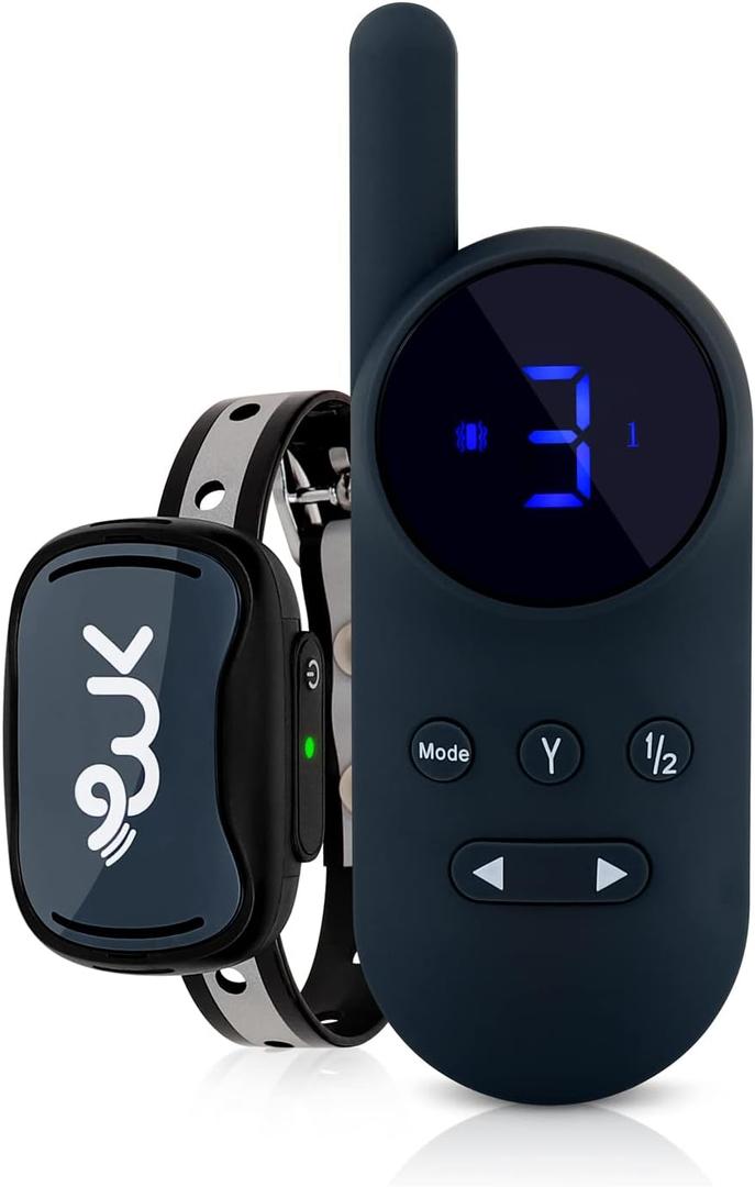 World's Smallest Shock Collar for Small Dogs with Sound, Vibration & Shock (Charcoal Gray)