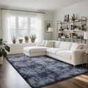 Fluffy Rug Shaggy Area Rug, Mottling Dark Grey 5x8 Area Rugs for Bedroom, Small Bedside Rug, Soft Fluffy Shaggy Entryway Throw Rugs for Living Room Bedroom Kids Room Home Decor