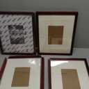 Egofine 11x14 Picture Frames 4 Pack Display Pictures 5x7/8x10 with Mat or 11x14 Without Mat Made of Solid Wood Covered by Plexiglass for Table Top Display and Wall Mounting Photo Frame, Cherry Red