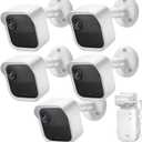 Blink Outdoor Camera Wall Mount Compatible with 2K+ & 4th Gen,3 Pack Weatherproof Protective Housing,360 Degree Adjustable with Blink Sync Module Core Outlet Mount for Blink Camera System (( 5 + 1 ) Pack, White)