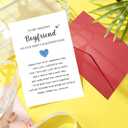 3 x Romantic First Year Valentines Day Card for Boyfriend, Gift for 1st Valentines Day with Boyfriend, Happy Valentines Card from Girlfriend