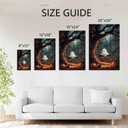 FOTRIC Halloween Wall Art Ghost and Cat Wall Art Ghost Pictures Canvas Prints Vintage Halloween Black Cat Wall Decor Spooky Pumpkin Art Gothic Bathroom Aesthetic Decor Canvas Roll 20x30 inch