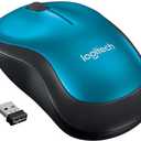 Logitech M185 Wireless Mouse, 2.4GHz with USB Mini Receiver, 12-Month Battery Life, 1000 DPI Optical Tracking, Ambidextrous, Compatible with PC, Mac, Laptop - Blue (One Size)