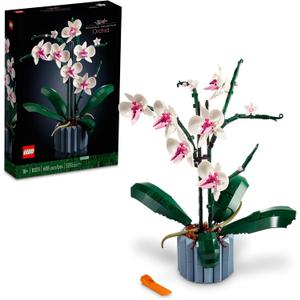 LEGO Botanicals Orchid - Artificial, Fake Indoor Flowers Building Set for Home, Kitchen, Desk Decoration, Adults Ages 18+ - Gift for Mother's Day - 10311