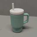 Infantino My 1st Tumbler, Silicone Sippy Cup with Straw & Handle, Spill-Resistant Baby Cup for On-the-Go, BPA-Free Transition Bottle, Mint