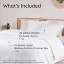 Bambaw 100% Viscose Derived from Bamboo Duvet Cover King Size Set 3pcs, Cooling Duvet Cover King for Hot Sleepers, Soft, Luxury Bedding, No Comforter (White)
