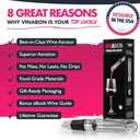 VINABON Wine Aerator - Premium 2025 Wine Aerating Pourer and Wine Air Aerator Decanter Spout for Enhanced Wine Flavor and Bouquet, Includes WineGuide Ebook