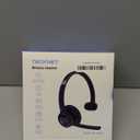 TECKNET Trucker Bluetooth Headset, Wireless Headset with Mic for Work, V5.2 Bluetooth Headphones with AI Noise Cancelling Microphone, 60H Battery, On-Ear Headphones for Call Center, Office, Drivers (Black)