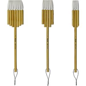 Professional Watercolor Brushes Set,Hake Brushes Set,2660Flat Synthetic Goat Mixed Hair Artist Art Supplies,3PCS of #1#3#5,Carbonized Bamboo Handle for Watercolor Paint