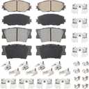 Front & Rear Ceramic Brake Pads Set for Toyota RAV4 2006-2012 2.4L 2.5L (Exc. 3rd Rows Seats), for RAV4 2013-2018 Only 2.5L LE, for Lexus HS250h 8PCS