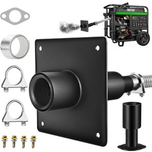 Generator Exhaust Extension Silencer Kit Compatible with Firman H07552 Wh03242 T07571/3 Honda Eu6500/7000,Generator Muffler Silencer Kit with Insulated Through-Wall Mounting Plate,Reduce Noise
