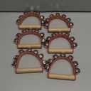 Yeshone 6 Pieces Christmas Sleigh Bells Instrument Jingle Bell Instrument Caroling Handheld Jingle Ring Sleigh Musical Wooden Handle for Christmas Valentines Crafts Decor