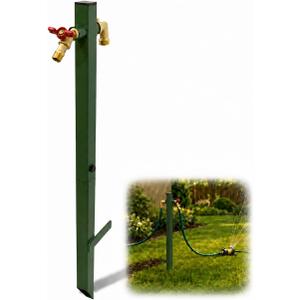 Garden Hose Holder 33 Inch with Elbow Connector Water Hose Holder Stand, Rust-Resistant Heavy Duty Metal, Outdoor Faucet Extender, Easy Installation for Yard, Lawn & Garden