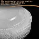 Hoolerry 50 Pack Clear Charger Plates Bulk 13 Inch Plastic Round Beaded Dinner Chargers Acrylic Frosted Grain Decorative Service Plates for Wedding Party Event, Home and Kitchen Tabletop (Transparent), approx. 13 inch