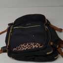 LOVEVOOK Travel Backpack, 50L Carry on Backpack with 3 Packing Cubes, 18 Inch Water Resistant Luggage Computer Daypack College Weekender Overnight Bag for Men & Women, Black-Leopard print