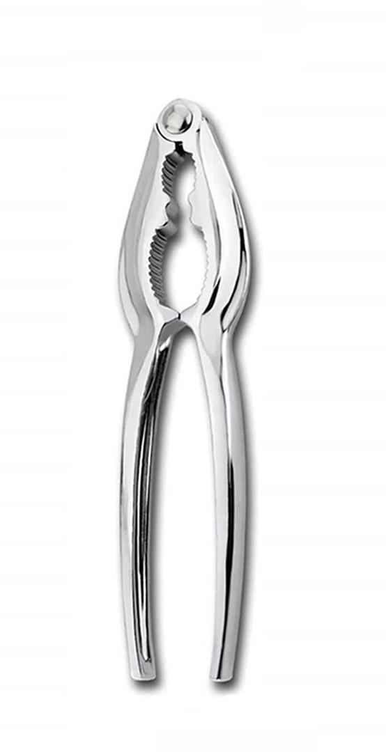 Multipurpose Nutcracker/Walnut Cracker Heavy Duty Shell Cracker Seafood Pecan Walnut Opener Tool with Non-Slip Handle (Pack of 4, Silver, Free Knife)